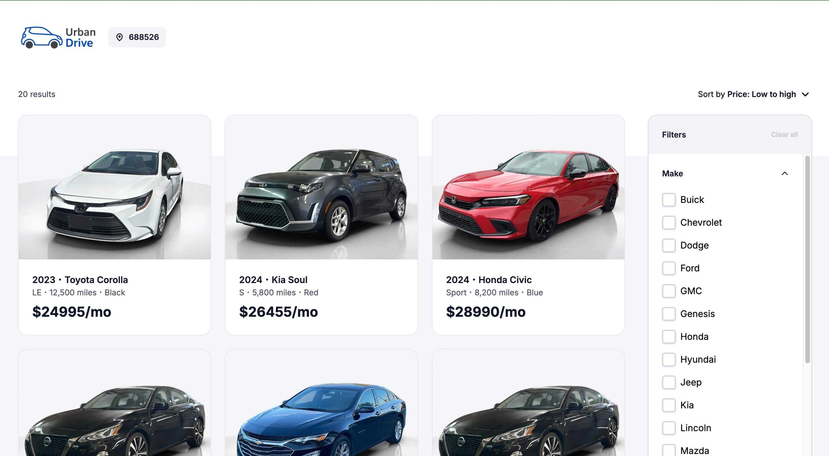 UrbanDrive Vehicle App